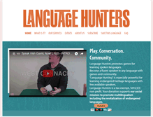 Tablet Screenshot of languagehunters.org